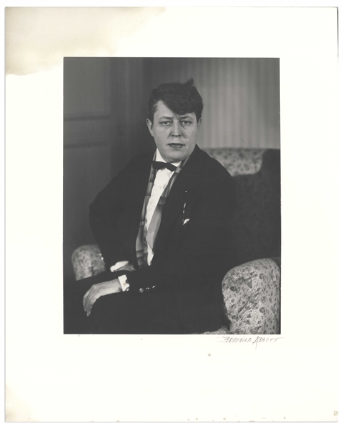 Berenice Abbott Signed Photo Mat of Her Portrait of Jane Heap -- Measures 16'' x 20''